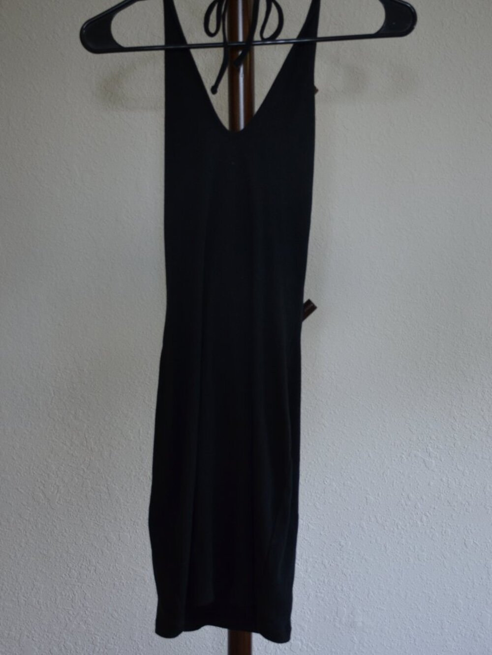 Black halter neck dress